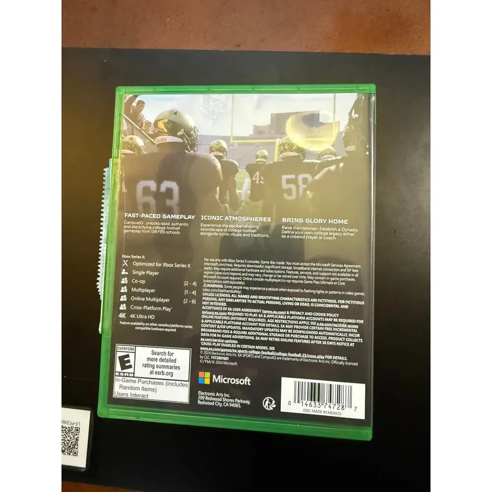 NWT Xbox Series X College Football 25